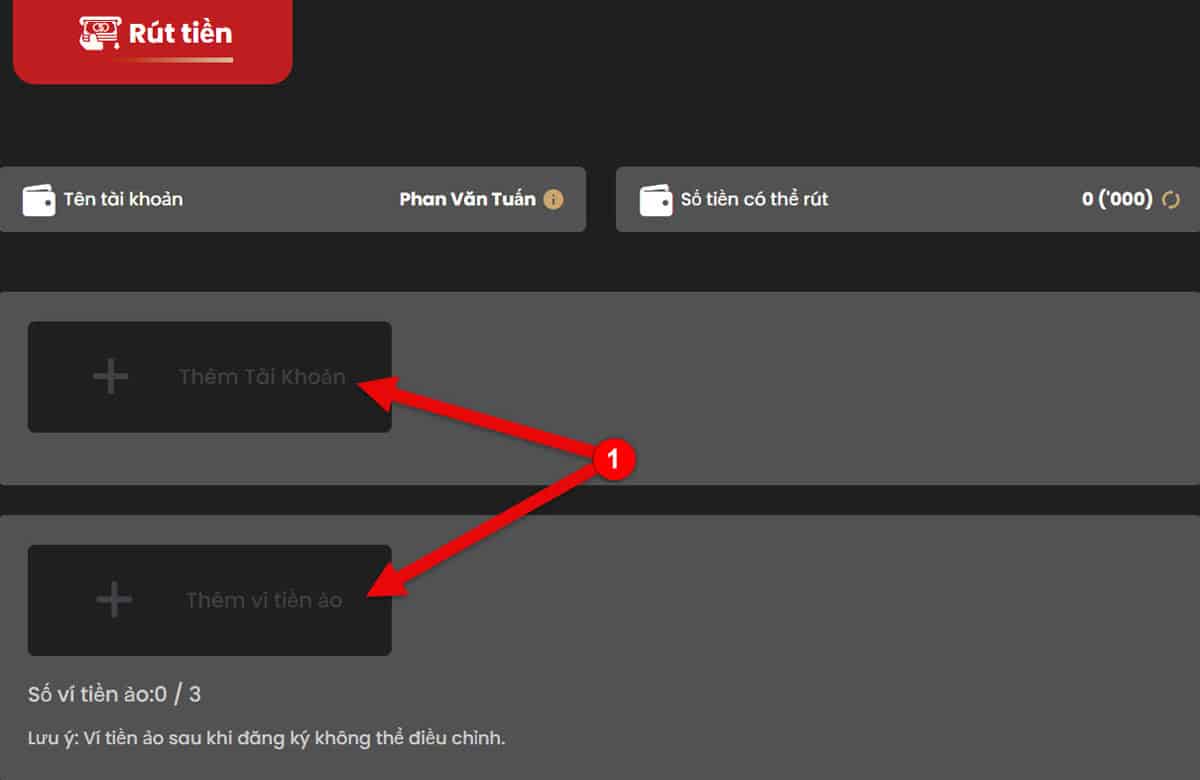 buoc 2 nhap thong tin ngan hang nhan tien