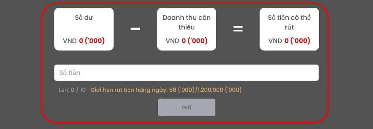 Bước 3: Rút tiền về tài khoản ngân hàng