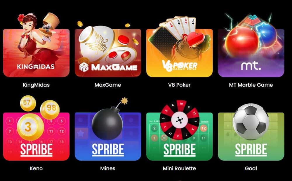 KingMidas cung cấp đa dạng game cho mọi thành viên